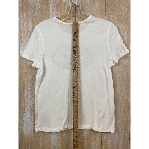 Lauren Jeans Co. Women's Size S White T-shirt Logo Beaded Anchor Ralph Lauren - Picture 5 of 6
